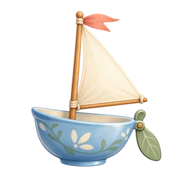 เรือถ้วยชา Blue Saucer ของที่สร้างจากชิ้นส่วนหลายสูตร